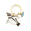 アクアチック キーリング【フンボルトペンギン】海洋動物 かわいい キーホルダー