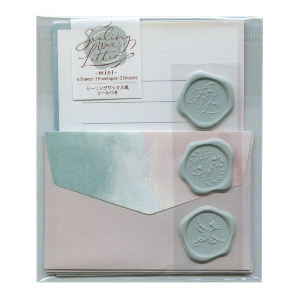 シーリングワックス ミニレター【ブルーピンク】