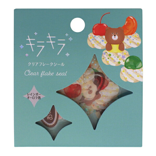 樂天商城 - キラキラ クリアフレークシール 36枚【BUTTER C