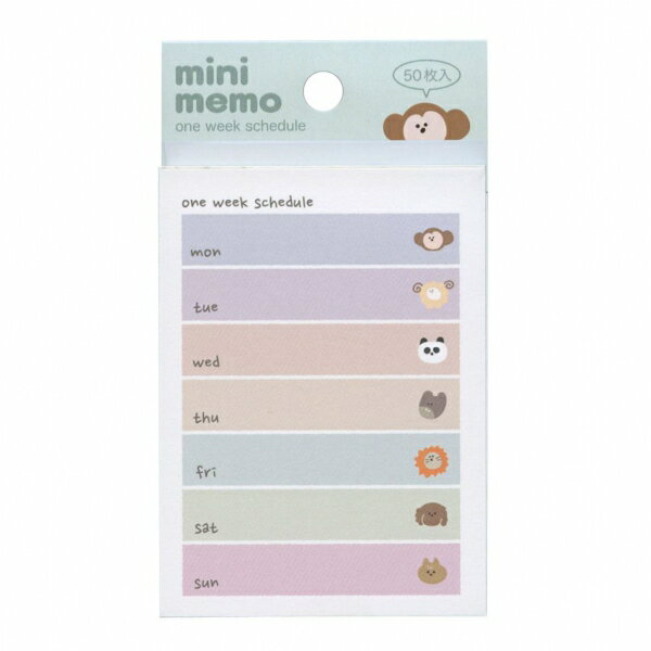 mini memo/ミニメモ M ウィークリー かわいい スケジュール管理