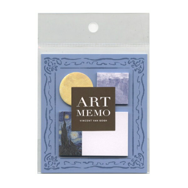 生活の中で名画を身近に感じることができるDAILY MUSEUM」シリーズの額縁のような台紙が印象的な付箋セットです。絵画をイメージした色を使ったマーカーの代わりに便利な小さめの付箋とメモにちょうどいい短冊形の3種類の付箋がセットされています。・内容:60枚?・付箋サイズ:直径27mm(丸型)、W25×H25mm(正方形型)、W55×H35mm(短冊型)・日本製サイズ：縦=95mm　横=85mm　厚さ=3mm商品色傾向：青 イラスト表紙パターン：名画商品番号168977商品名DAILY MUSEUM 60枚 スティッキーメモ【星月夜】付箋JAN4582739986917メーカーグリーンフラッシュメーカー品番MU-010色違い・柄違いの商品⇒ 色違い・柄違いの商品をすべて確認する【グリーンフラッシュ】DAILY MUSEUM シリーズを確認する600000025555: 200000005092: