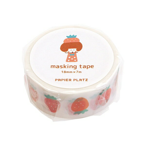 マスキングテープ mizutama 【いちご】 フルーツちゃんシリーズ くだもの