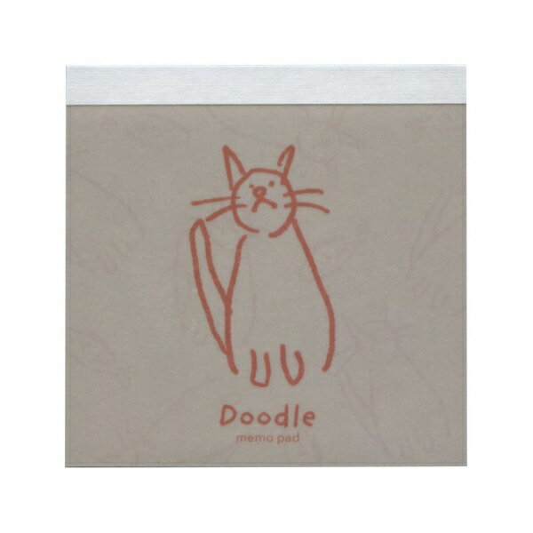 表(ざらざら)と裏(つるつる)が異なる質感の紙を使用したメモパッドです。ほんのり透ける柄がかわいらしく、ラッピングのアクセントに使ったり、折り紙にしても楽しい正方形サイズです。ゆるいタッチの動物たちや、みずみずしいフルーツ柄など、見るだけで楽しくなるようなデザインが揃っています。・100枚・日本製サイズ：縦=90mm　横=90mm　厚さ=10mm商品色傾向：ベージュ 用紙色：ベージュイラスト表紙パターン：ネコ商品番号171498商品名スクエア メモパッド 100枚【Doodle Cat】おしゃれ かわいいJAN4582529547243メーカーエル・コミューンメーカー品番MMP-025色違い・柄違いの商品⇒ 色違い・柄違いの商品をすべて確認する【エルコミューン】スクエア メモパッド 100枚を確認する600000025989: 200000005310: