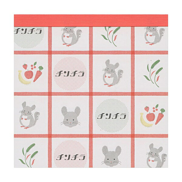 樂天商城 - アニマル百貨店 メモパッド・スクエア 希少動物【チンチラ】