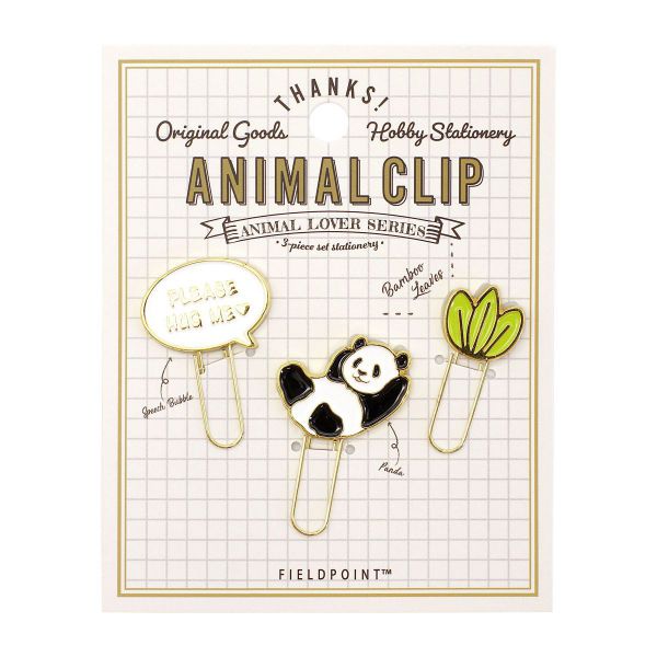 アニマル クリップ 3個入り【パンダ】動物 かわいい