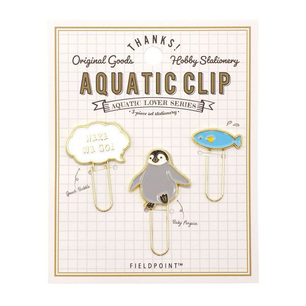 アクアチック クリップ 3個入り 【ベビーペンギン】海洋生物 かわいい