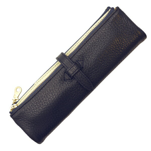 KDMオリジナル ルポ2/セカンド 本革 ペンケース【ミッドナイトブルー(BLU)】 筆箱 ギフト