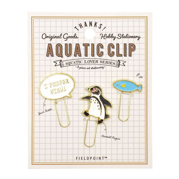 アクアチック クリップ 3個入り 【フンボルトペンギン】海洋生物 かわいい