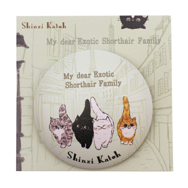 Shinzi Katoh/シンジカトウ ぷにぷに缶バッジ My dear cats【paris】 kdmbz-10234392 文具・文房具のKDM 楽天市場支店 パッケージ画像