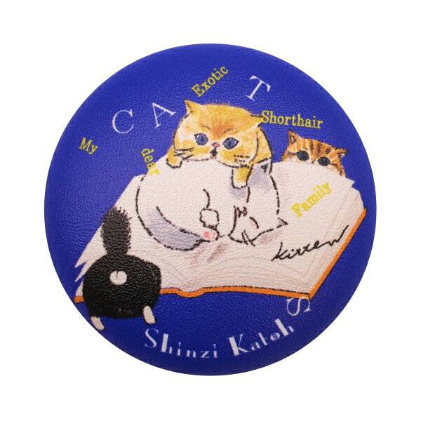 Shinzi Katoh/シンジカトウ ぷにぷに缶バッジ My dear cats【読書】 kdmbz-10234394 文具・文房具のKDM 楽天市場支店 サンプル画像2