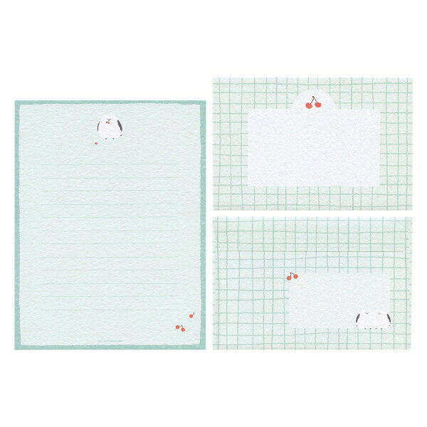 わたしびより レターセット【もふもふ小鳥】美濃和紙 kdmbz-10226217 文具・文房具のKDM 楽天市場支店 サンプル画像2