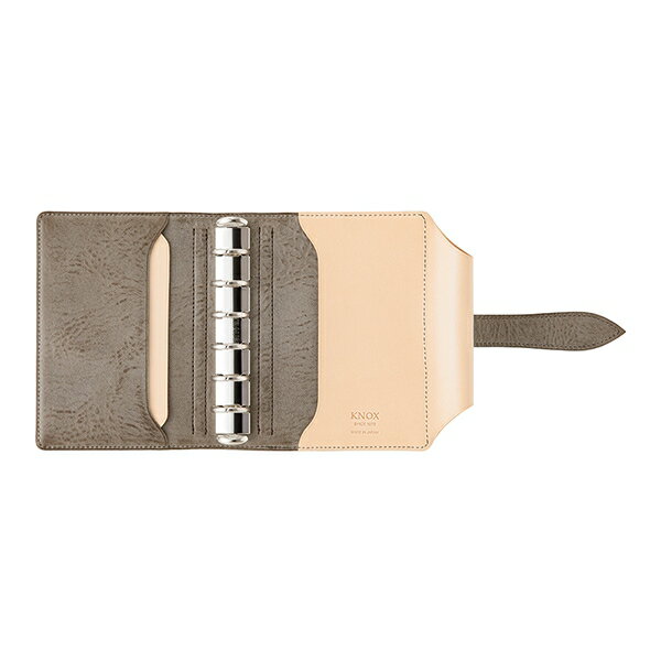 N/PEARCE エヌピアス ミニ6サイズ 20mm【グレー】本革製 システム手帳