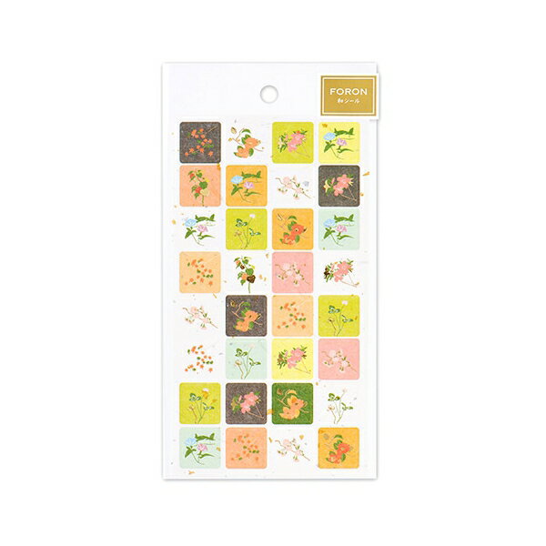 樂天商城 - 和風シール大【四季の花】金箔 大礼紙 おしゃれ かわいい キラキラ デコ 大人 和柄 封緘