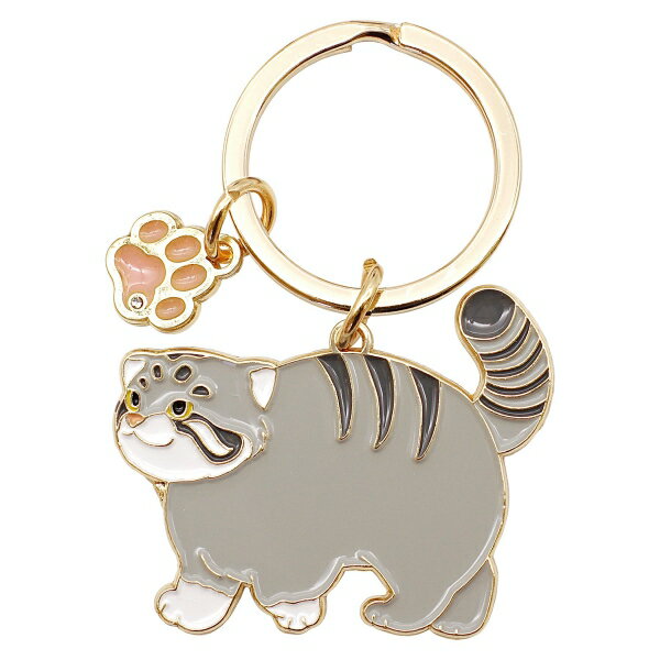 樂天商城 - アニマル キーリング【マヌルネコ】動物 かわいい キーホルダー