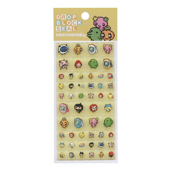ドロップブロックシール【たまごっち/イエロー】