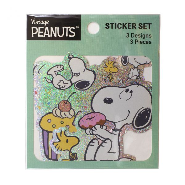 シール ホログラムステッカーセット スヌーピー/PEANUTS【グリーン】キャラクター かわいい