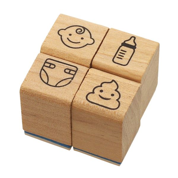スタンプ #手帳はんこ部 4Pセット【赤ちゃんなど】手帳デコ