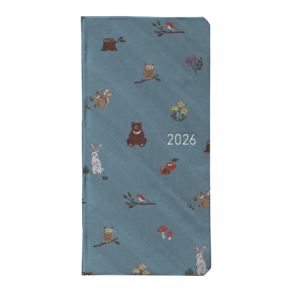 2026年 4月始まり B6変形 手帳 weeks タイ&チーフ【in the forest】