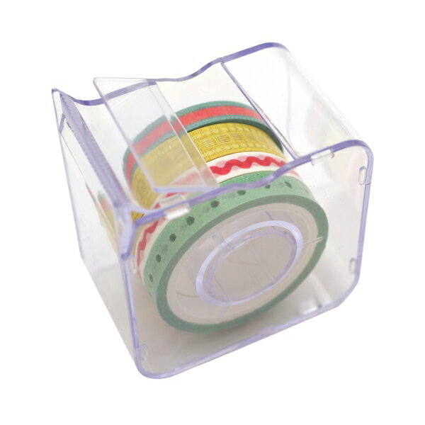 ホソマス ケース付き マスキングテープ【リボン】かわいい