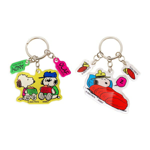ピーナツ 3連アクリルキーホルダー【ウッドストック】スヌーピー かわいい