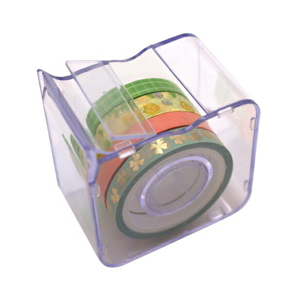 ホソマス ケース付き マスキングテープ【クローバー】かわいい