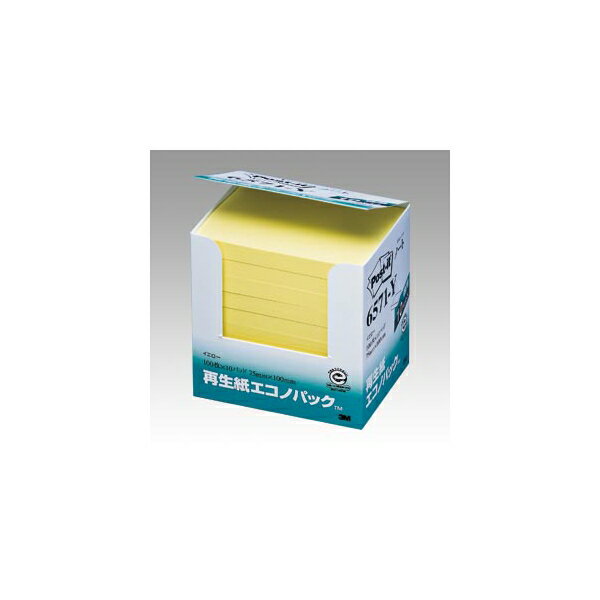 Label Paper - ポストイット 再生紙エコノパック イエロ (イエロー)