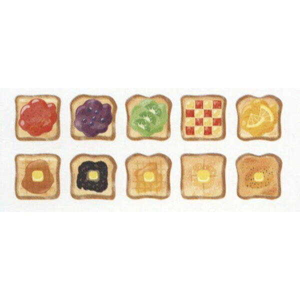 文具・文房具のKDM 楽天市場支店の和紙フレークシール LAVE TOAST【ジャム&バター】かわいい｜アングル2