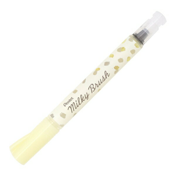一大ブームを巻き起こしたミルキーボールペンが、毛筆タイプになって登場。重ね塗りできるパステルカラーインキで、いつもの文字やイラストに加えるだけ でかわいく仕上がります。毛筆のペン先なので、細かい部分から広い面まで自由 自在。色と描き心地を存分に楽しめる筆ペンです。※詳細画像に別カラーの商品を使用しておりますサイズ：縦=144mm　横=15mm　厚さ=15mm商品色傾向：黄色 商品番号150434商品名カラー筆ペン ミルキーブラッシュ 【パステルイエロー】JAN4902506409713メーカーぺんてるメーカー品番XGFH-PG色違い・柄違いの商品⇒ 色違い・柄違いの商品をすべて確認する同じテイストの商品を確認する【ぺんてる 】カラー筆ペン ミルキーブラッシュを確認する600000021839: 300000007588: 200000003534: