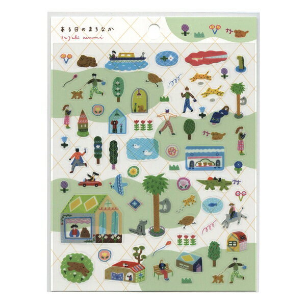 樂天商城 - 鈴木なるみ シートシール【ある日のまちなか】
