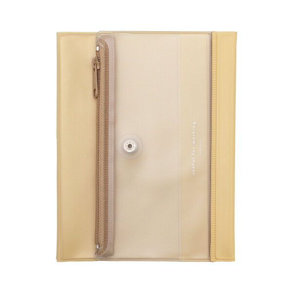 isshoni. ケース付ノートカバー PVC A6 【Rベージュ】