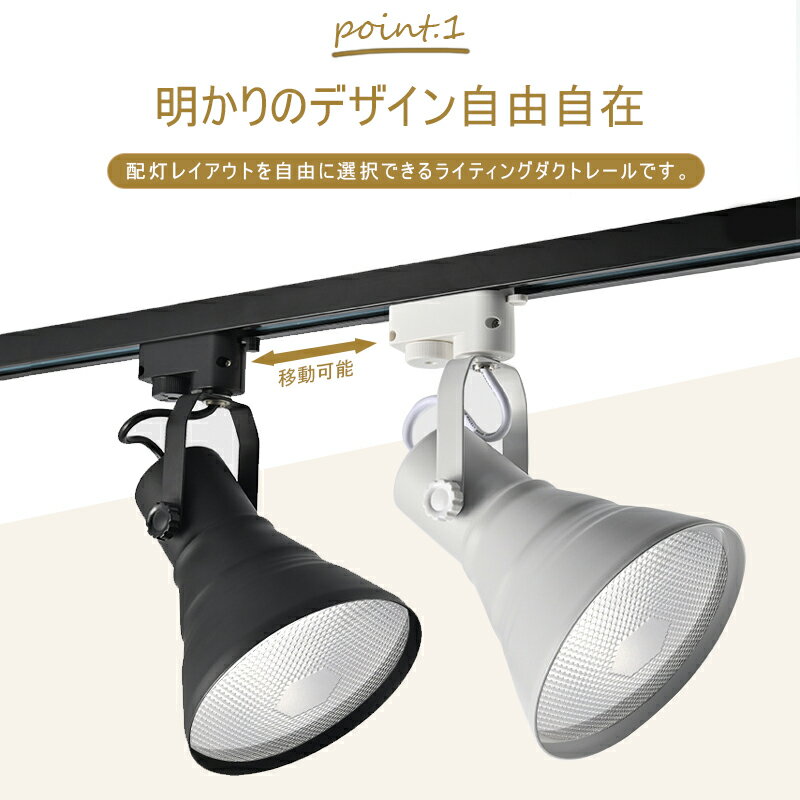 【3年間保証付き】ダクトレール コンセント式 直付けタイプ ライティングレール ラ...