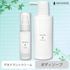 デオシーク 薬用 デオドラント クリーム & 薬用 ボディソープ セット 医薬部外品 日本製 制汗剤 夏 生理中 汗 体臭 ワキガ ニオイ 臭い 対策 殺菌 足 デリケートゾーン 加齢臭 脇汗 メンズ レディース ジャムウ 送料無料