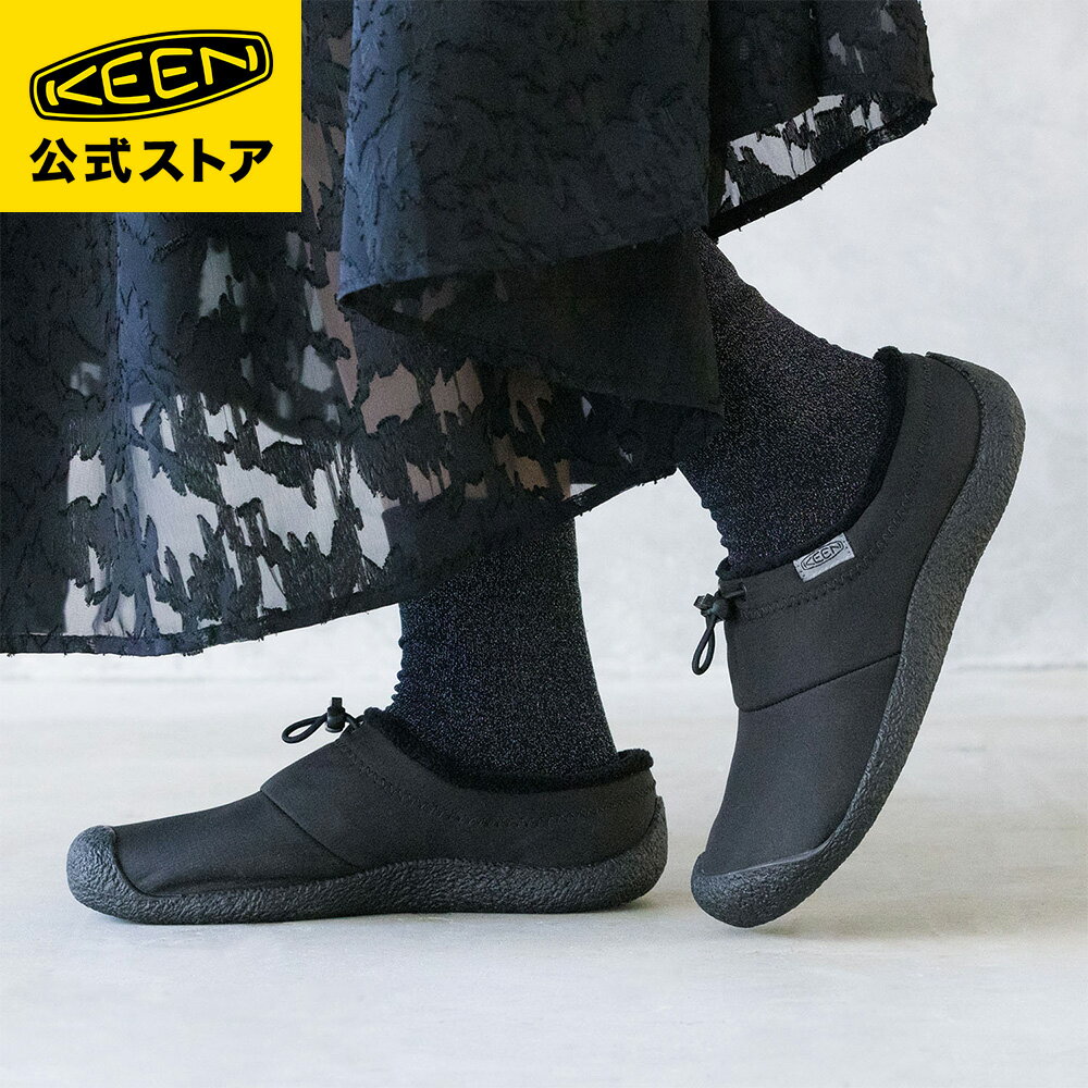 【公式】 KEEN キーン レディース ハウザー スリー スライド HOWSER III SLIDE スニーカー スリッポン ローカット 歩きやすい ブラック 黒