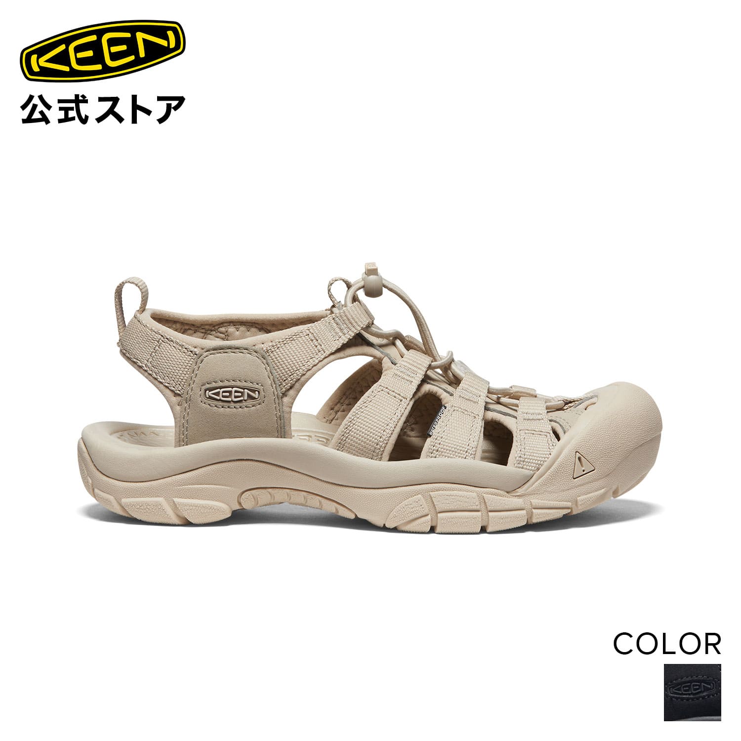 【公式】 KEEN キーン レディース ニューポート エイチツー NEWPORT H2 サンダル アウトドア キャンプ ベージュ ブラック 黒のサムネイル