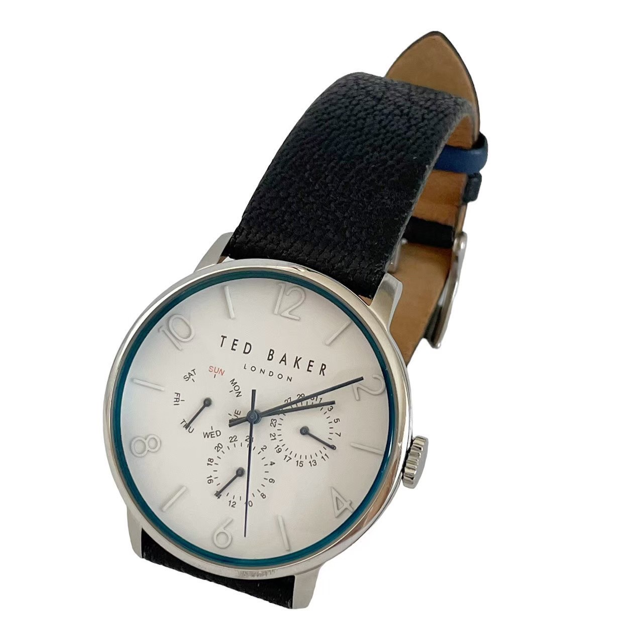 Rakuten - 「中古」【稼働品】TED BAKER テッドベーカー10023491 時計 防水 文字盤 ホワイト ベルト ブラック レザー メンズ