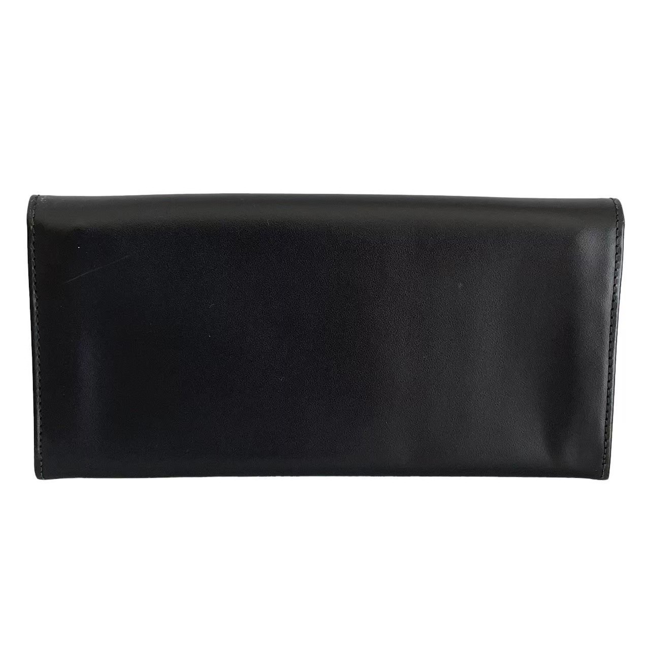 総合ブランドリユースClimbの「中古」Dunhill ダンヒル 財布 長財布 ウォレット ロングウォレット 二つ折り WM1390A ブラック 無地 シンプル ゴールド ワンポイント 紳士 メンズ｜アングル2