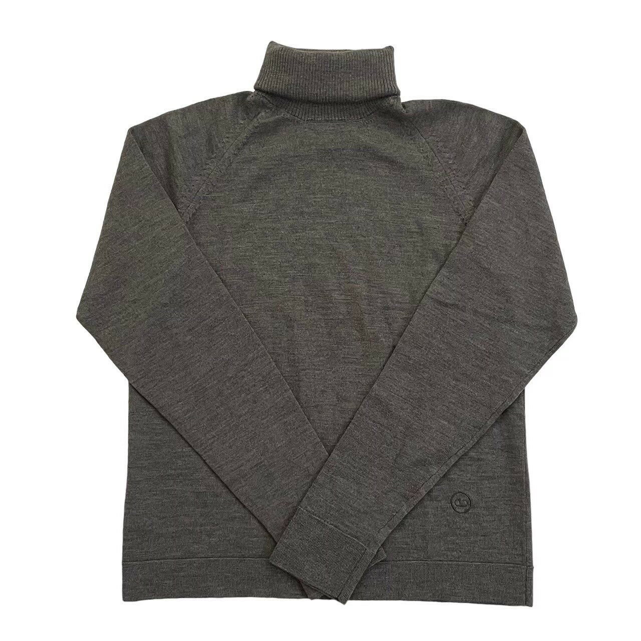 ［中古］OLIVER VALENTINO オリバーヴァレンチノ トップス 長袖 タートルネック ニット グレー ロゴ　..