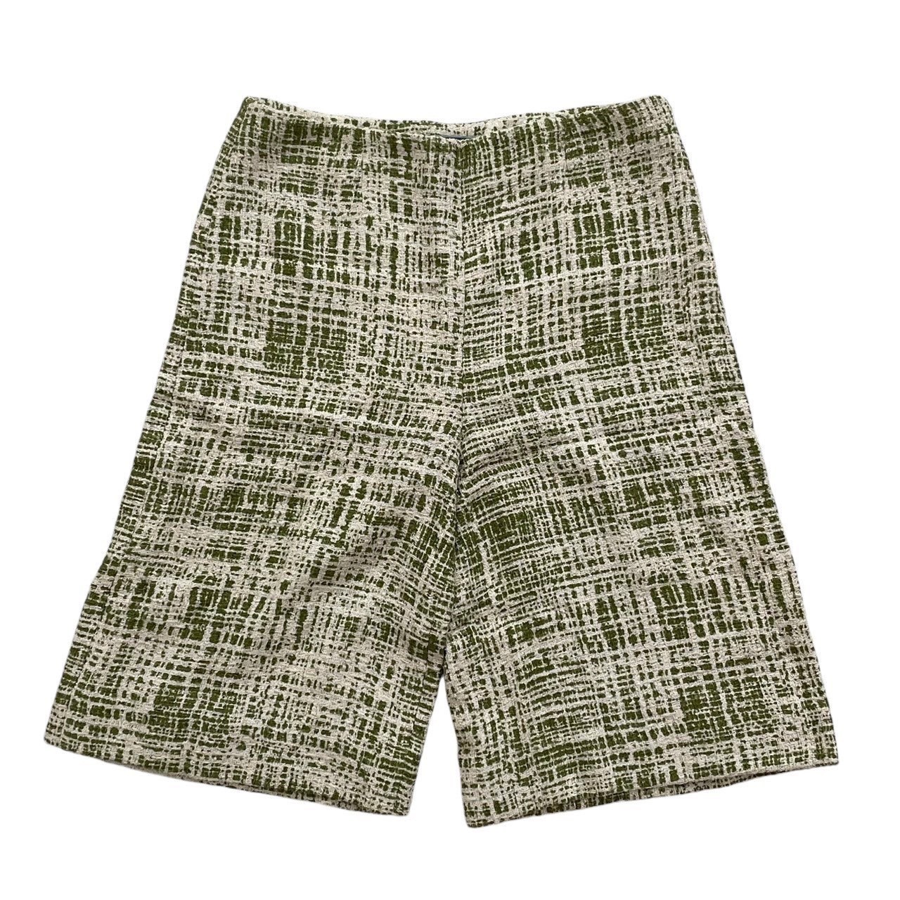「中古」PRADA プラダ アパレル ファッション ボトムス 緑 白 パンツ ズボン ハー...