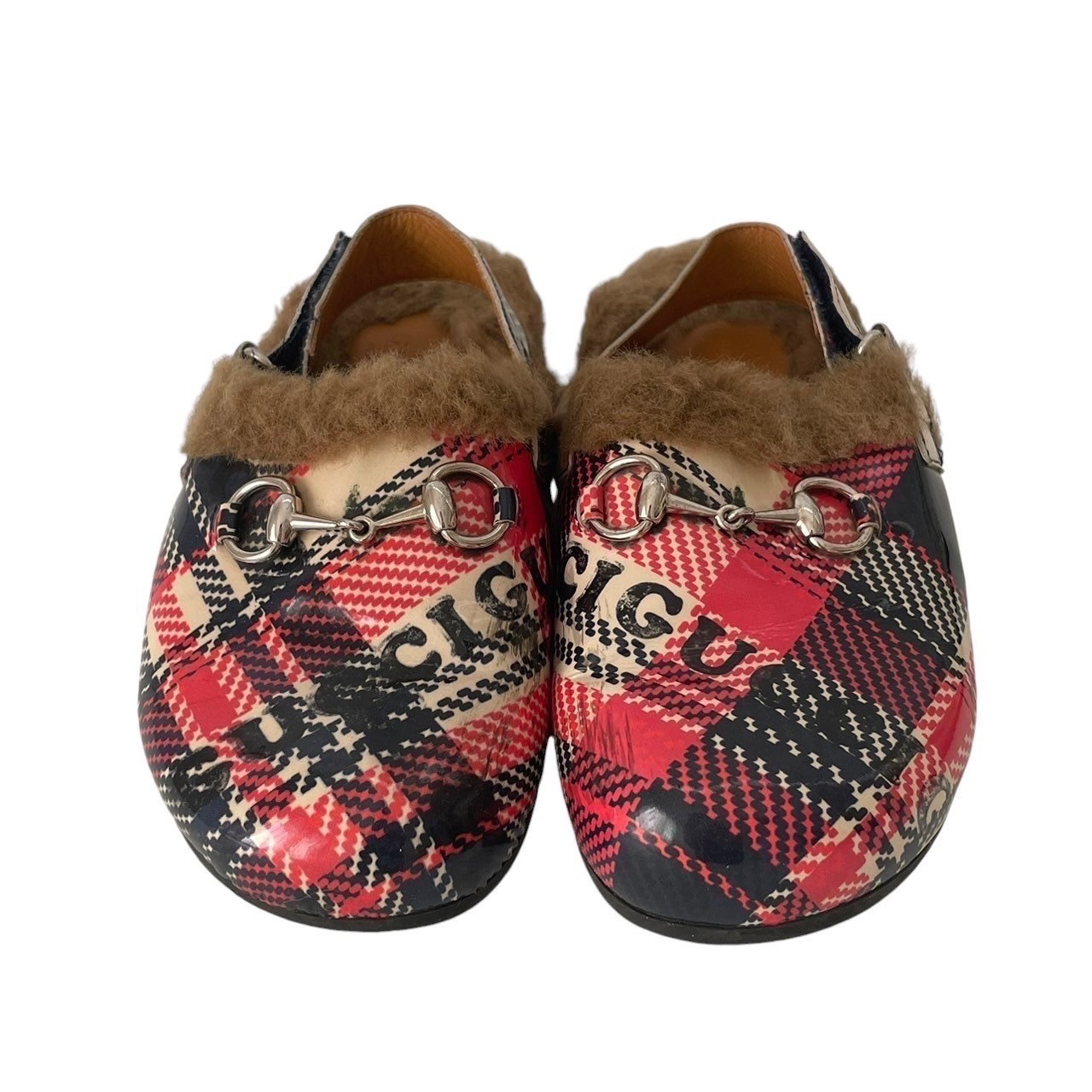 「中古」GUCCI グッチ サンダル 赤系 マルチカラー 526151 サンダル シューズ ホー...