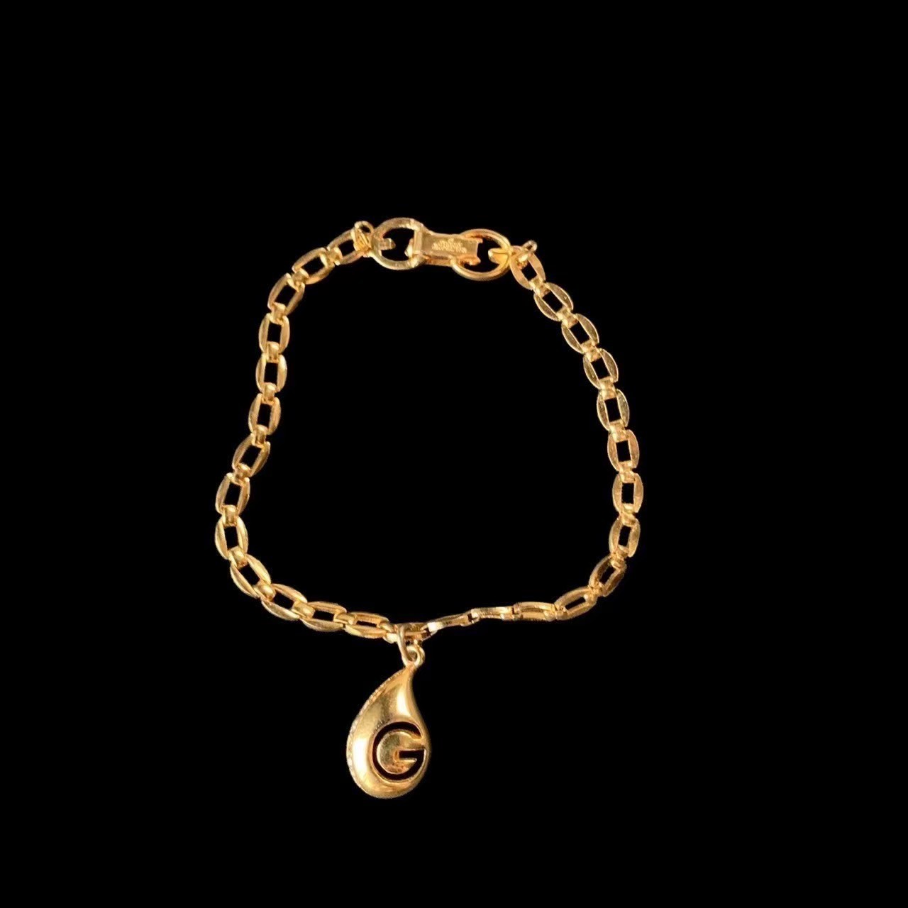 乐天商城 - 「中古」GIVENCHY ジバンシー ブレスレット アクセサリー ジュエリー ブランド小物 ゴールド GP ラインストーン ワンポイント G 雫 レディース