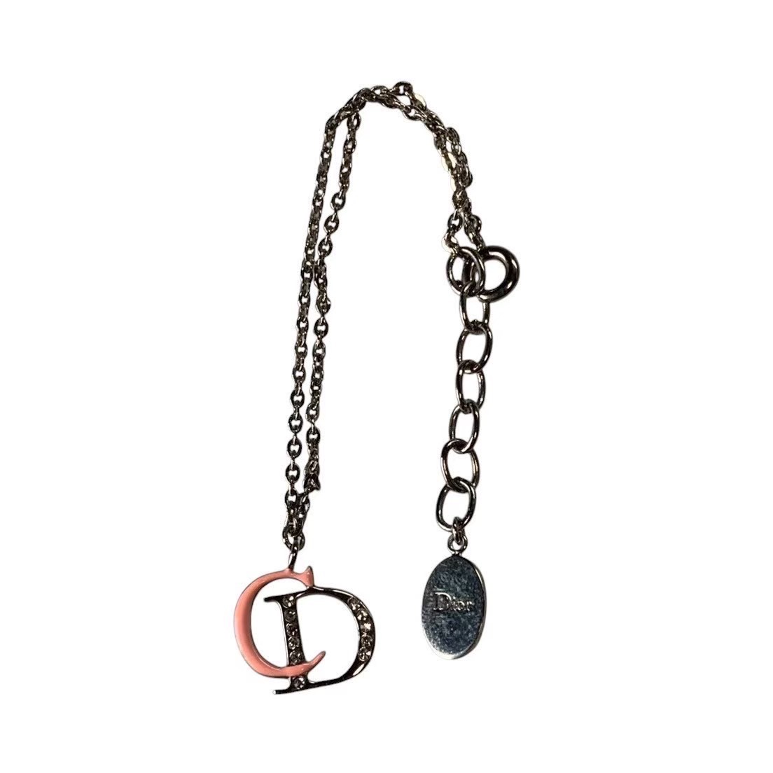 乐天商城 - 「中古」Christian Dior クリスチャンディオール ディオール ブレスレット アクセサリー ジュエリー シルバー ピンク ストーン ブランド小物 レディース