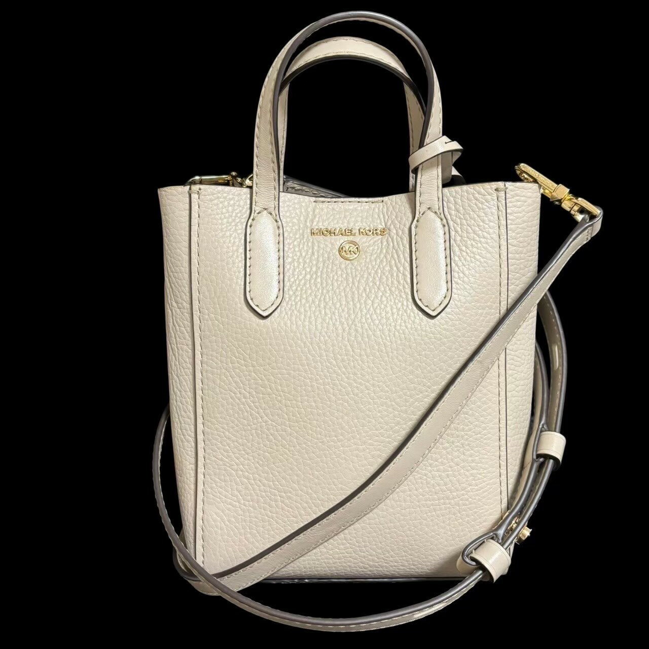 Rakuten - 「中古」MICHAEL KORS マイケルコース ショルダーバッグ ベージュ ハンドバッグ ミニバッグ 斜め掛け 肩掛け 手持ち鞄 ロゴ レザー レディース