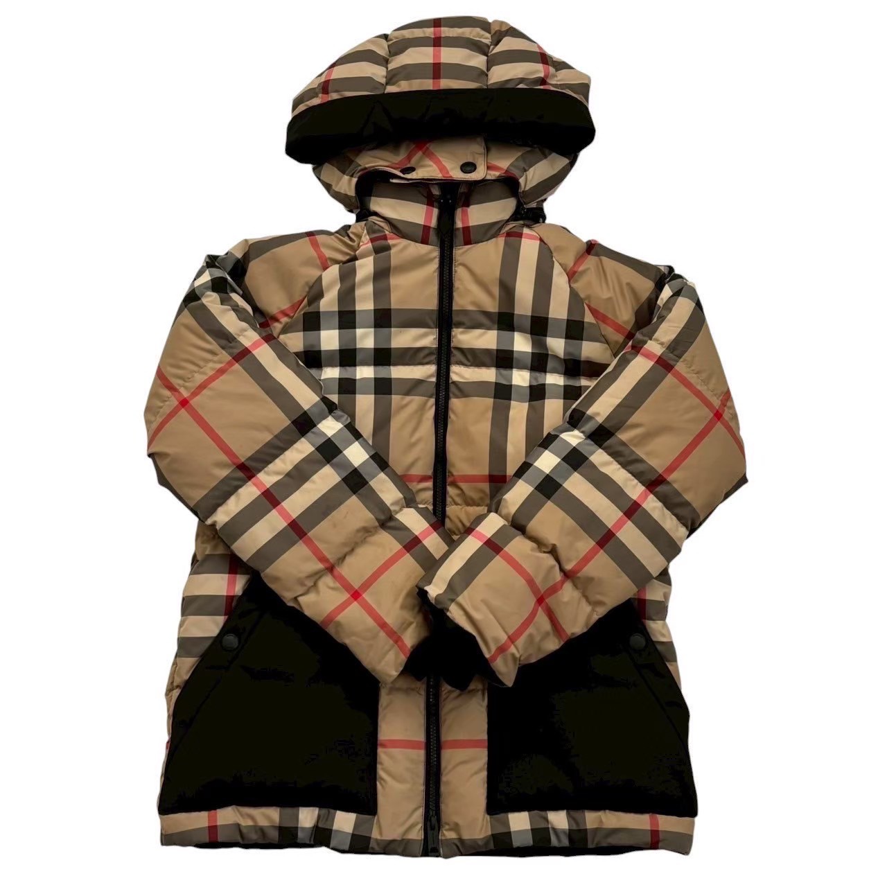 Rakuten - ［中古］BURBERRY バーバリー アウター アパレル ブランド ファッション パディングジャケット 茶系 ブラウン 黒 ブラック 8045956 リバーシブル Archive check チェック ジャケット ポリエステル メンズ Sサイズ