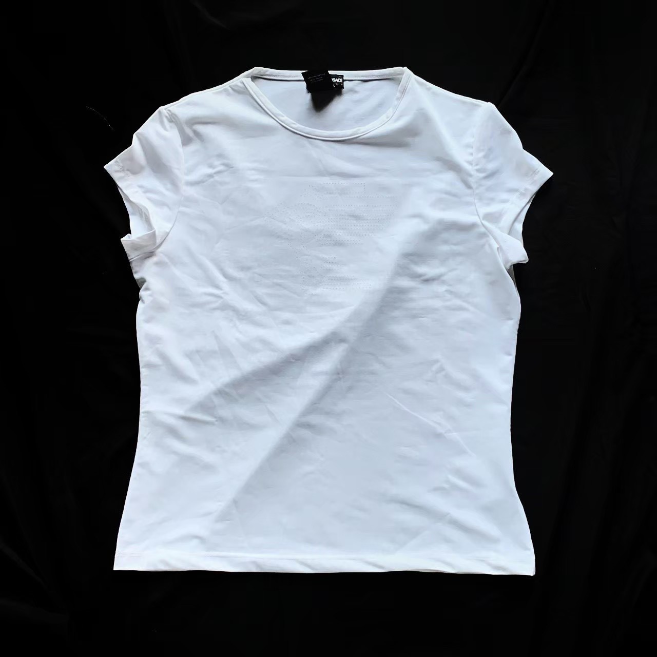 乐天商城 - ［中古］VERSACE VERSACE トップス ノースリーブ タンクトップ 白 ホワイト ストレッチ ポリエステル サイズL ロゴパンチ加工 SPORT ブランド 服 アパレル ファッション レディース