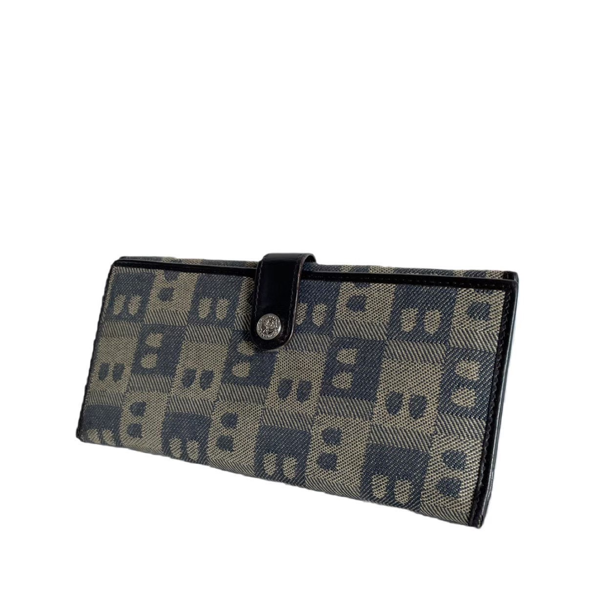 乐天商城 - ［中古］BALLY バリー 長財布 財布 ロングウォレット ウォレット DAMATA GCEC ホック Bモチーフ柄 ブラウン 茶 ブランド 小物 保存箱付き レディース