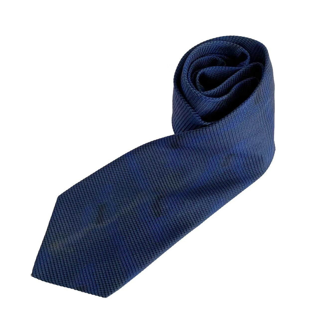 Rakuten - ［中古］LANVIN ランバン ネクタイ ブランド 小物 スーツ ファッション ネイビー 紺色 シルク シンプル シック 大人 ビジネス 紳士 メンズ