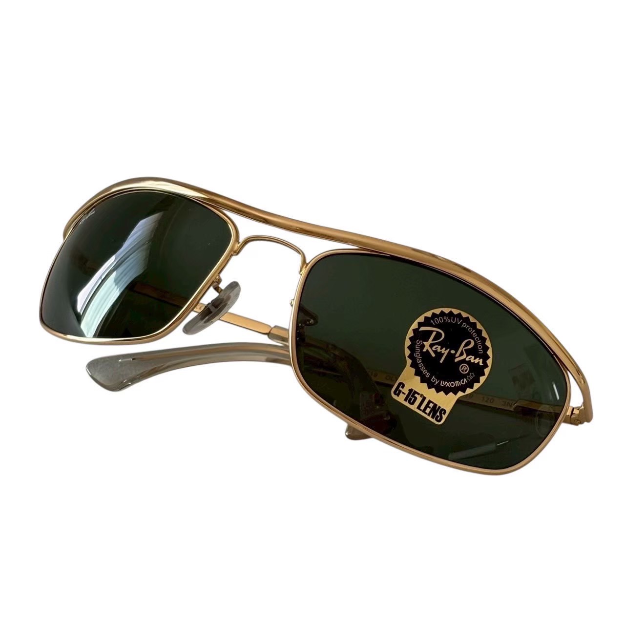 ［未使用］RayBan レイバン サングラス アイウェア ブランド 小物 ファッション アイテム OLYMPIAN RB3119 62サイズ 001 G15 ヤンキー ケースなし メンズ