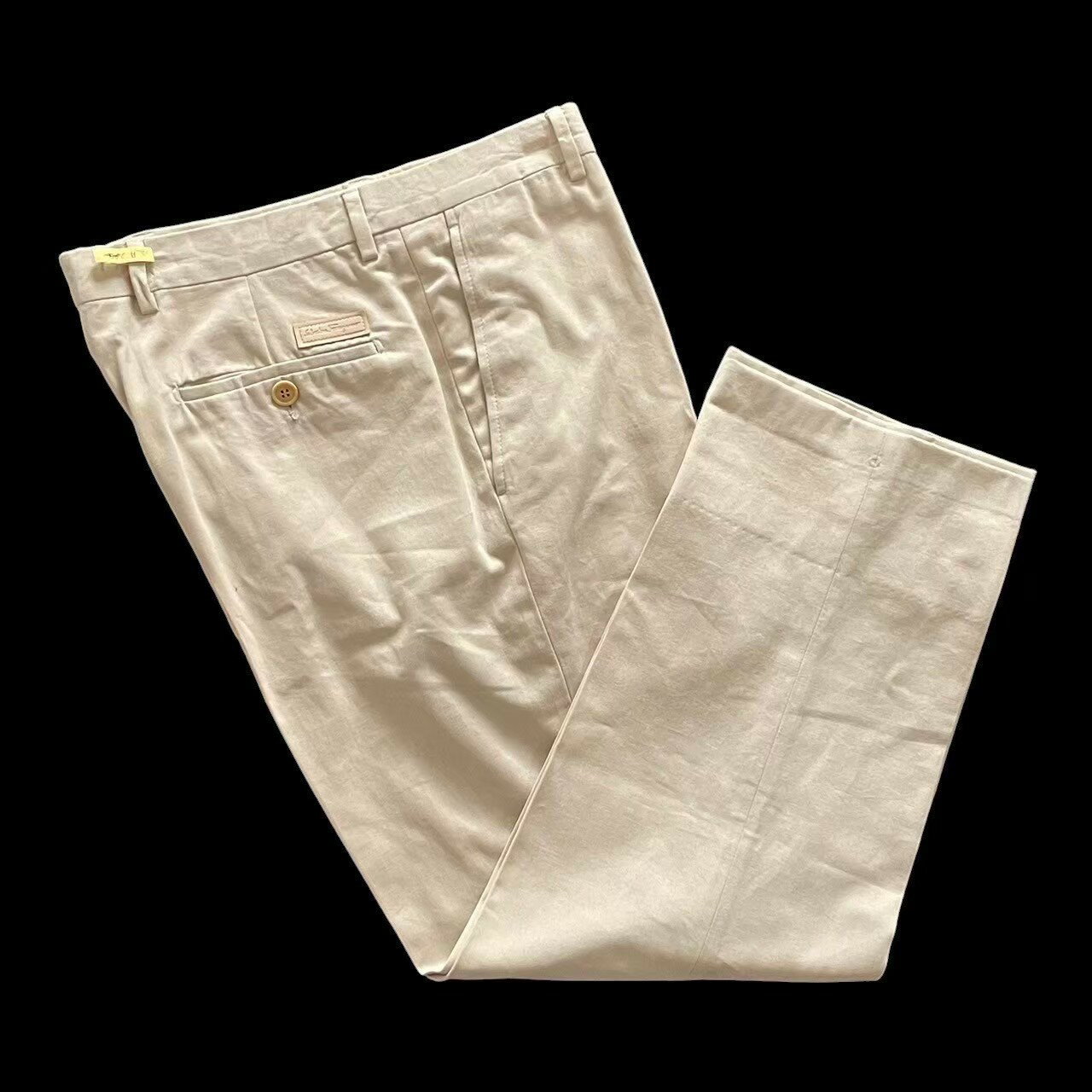 ［中古］Salvatore Ferragamo サルヴァトーレフェラガモ フェラガモ ボトムス ハイブランド ファッション パンツ ベージュ ズボン 綿 サイズ50 XXLサイズ メンズ