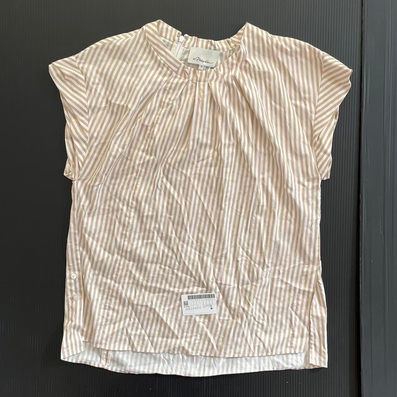 Rakuten - ［中古］3.1 Phillip Lim スリーワンフィリップリム トップス ブランド 服 アパレル ノースリーブブラウス ベージュ ストライプ ノースリーブ ブラウス サイズ0 Sサイズ レディース