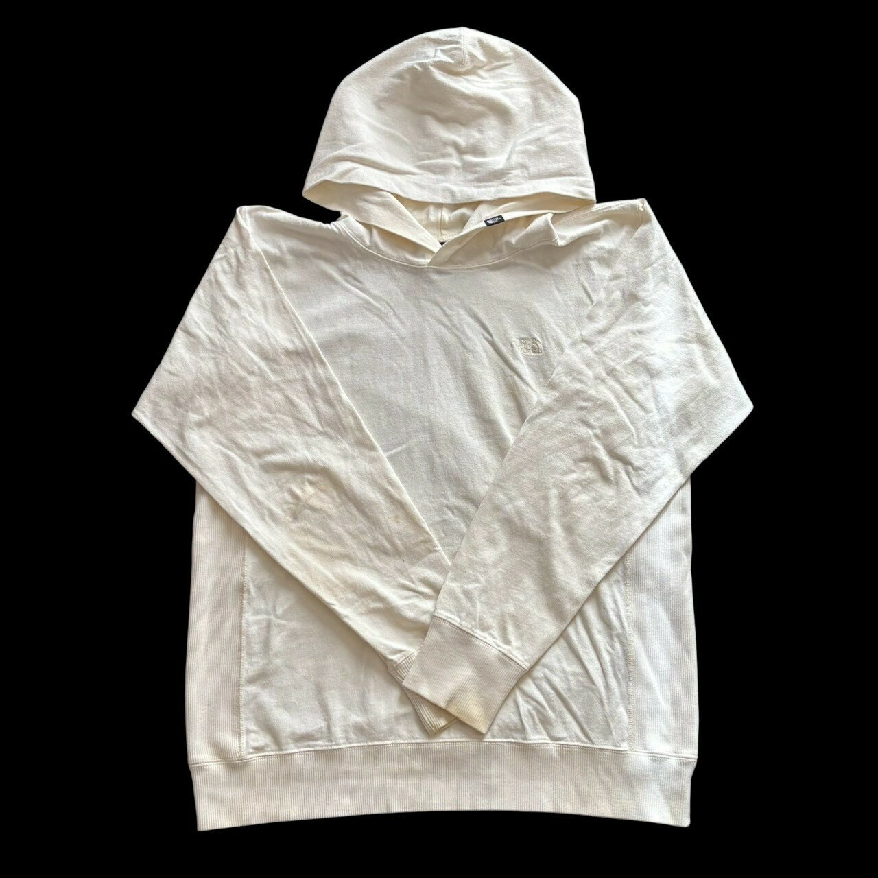 樂天商城 - ［中古］THE NORTH FACE ザノースフェイス トップス 長袖 フーディ パーカー 白 ホワイト 無地 シンプル 綿 Mサイズ ブランド ファッション アパレル メンズ